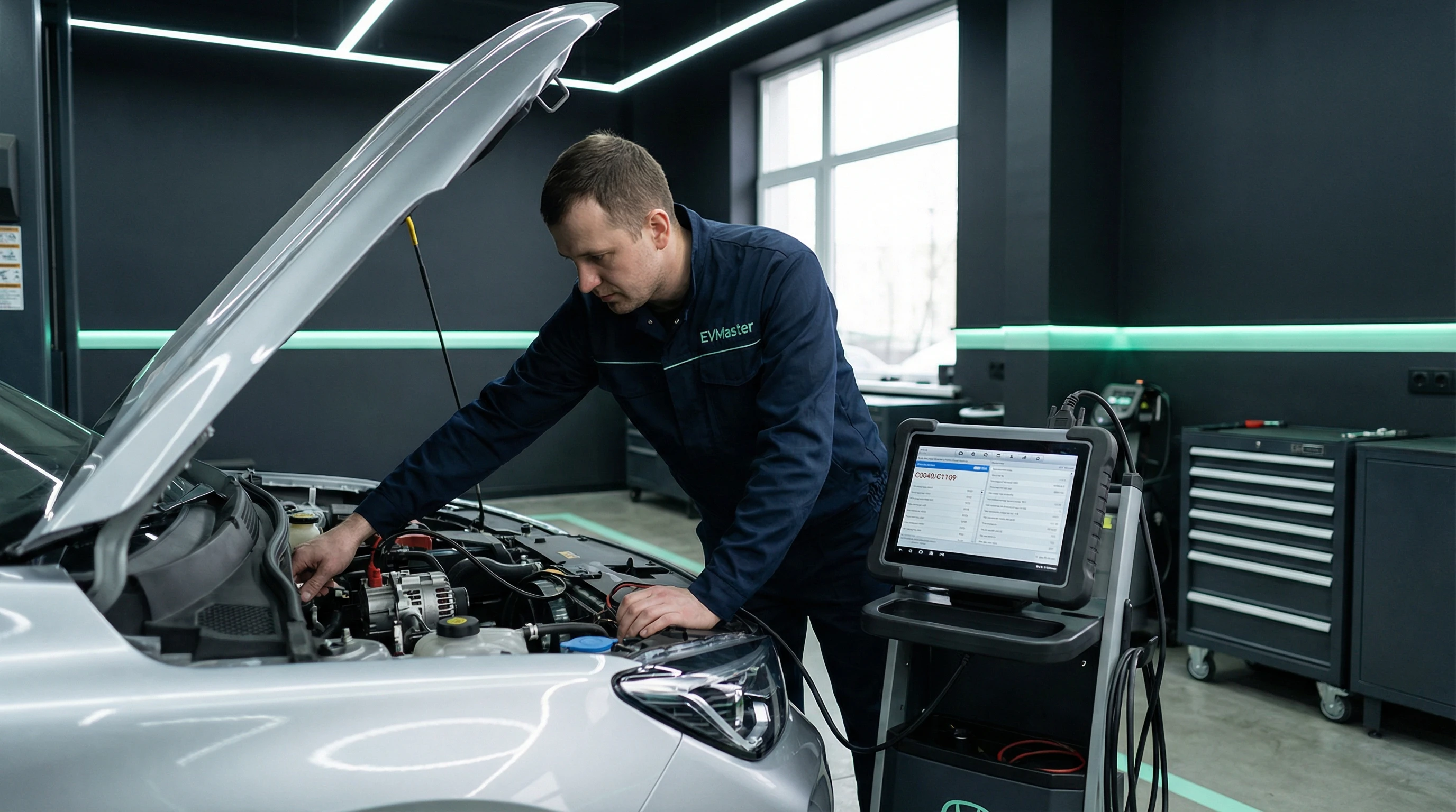 Диагностика системы рекуперации энергии на электромобиле Changan в сервисном центре EVMaster