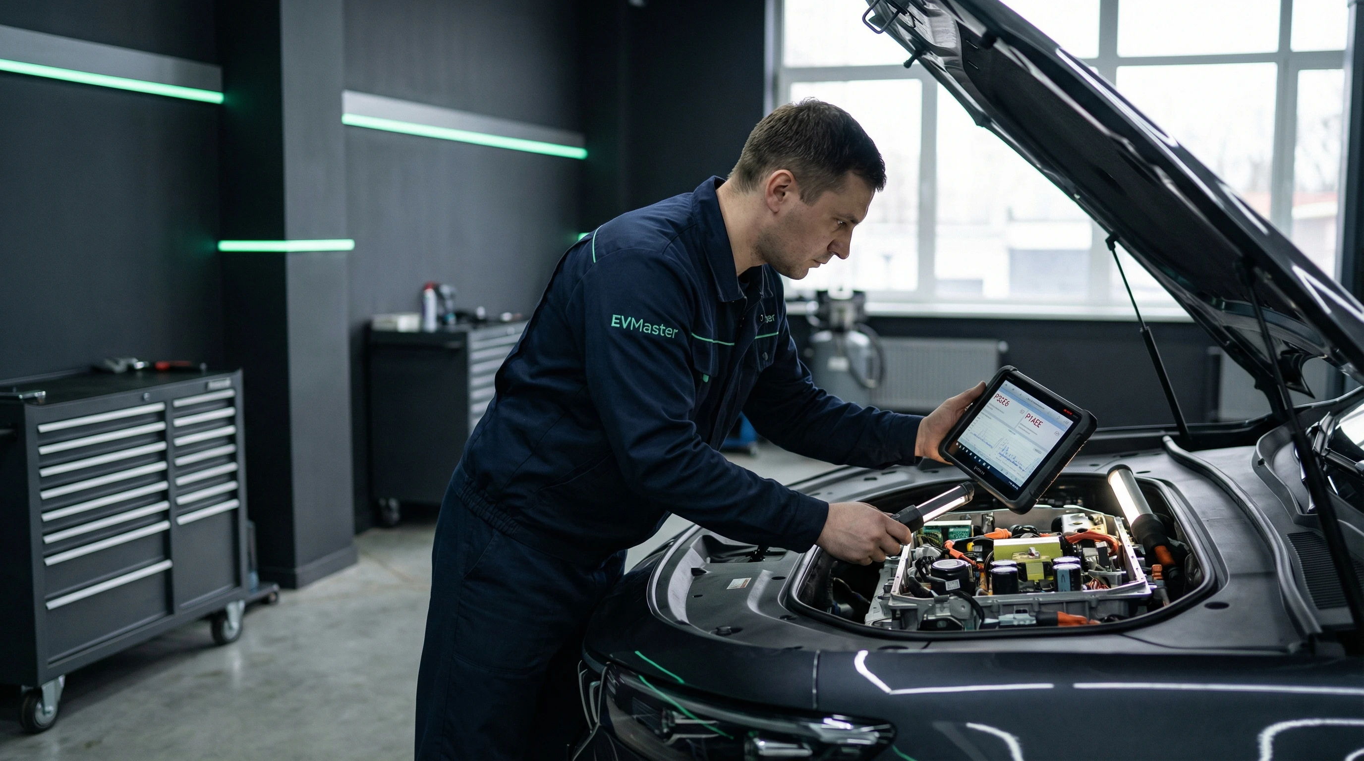 Мастер EVMaster диагностирует и заменяет конденсаторы PFC в зарядном устройстве Voyah