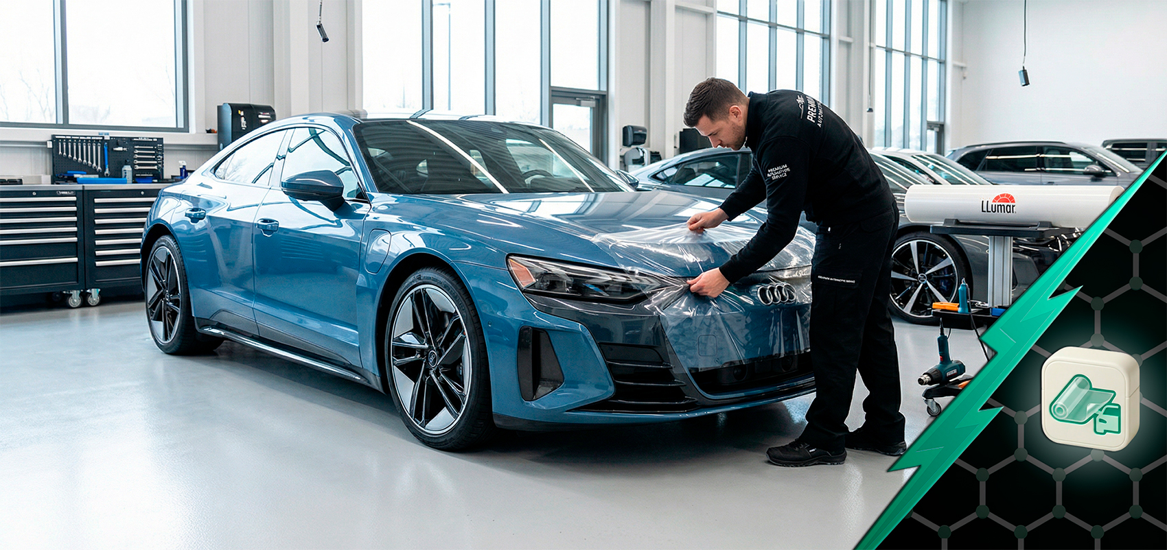 Оклейка антигравийной пленкой Audi