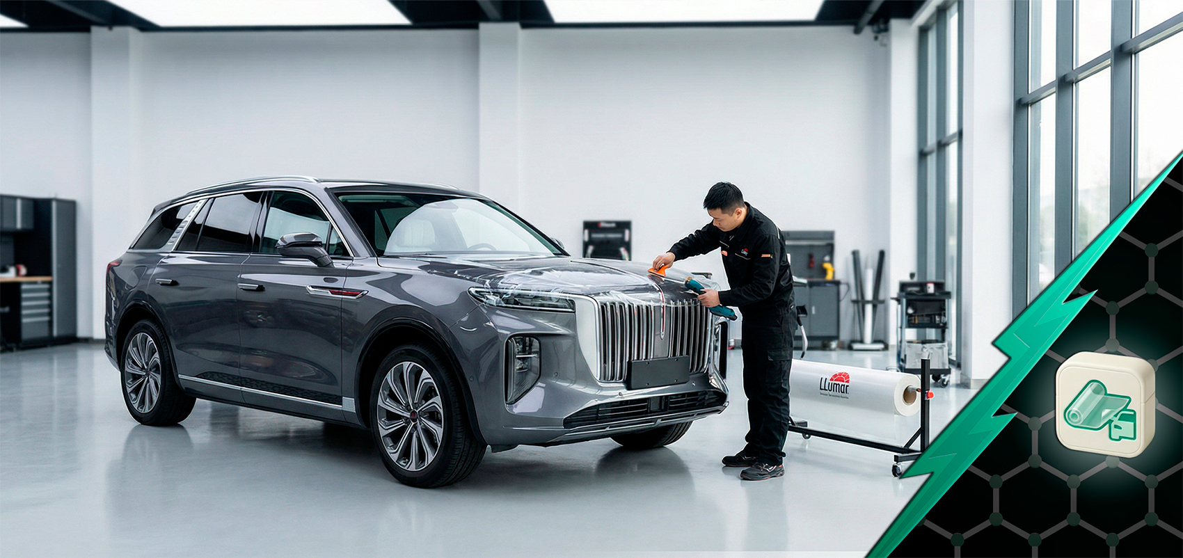 Оклейка антигравийной пленкой Hongqi