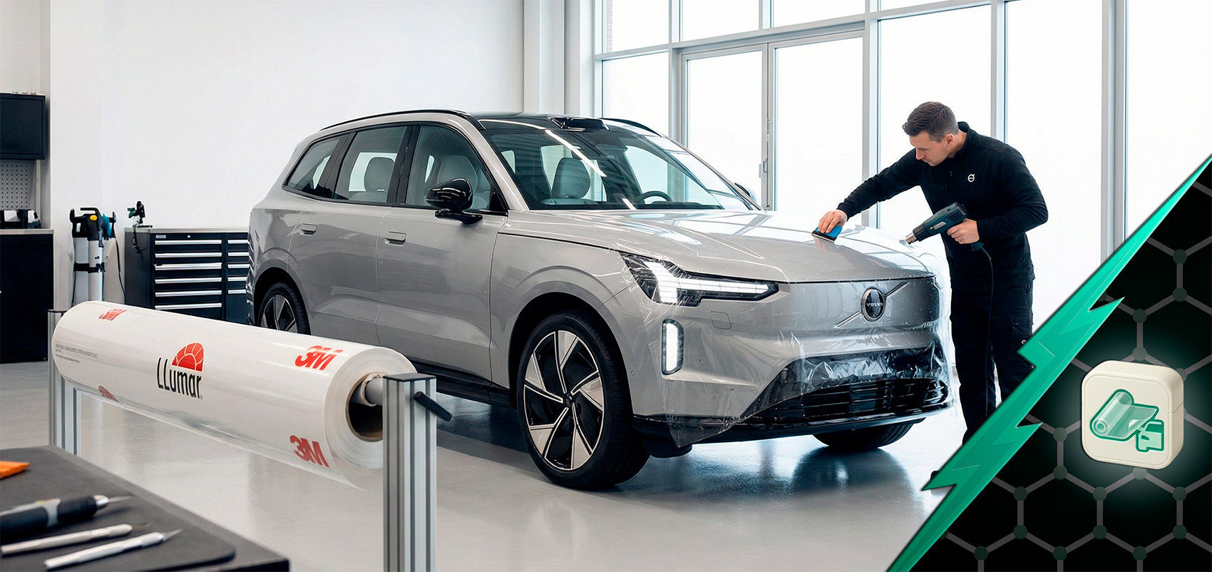 Оклейка антигравийной пленкой Volvo