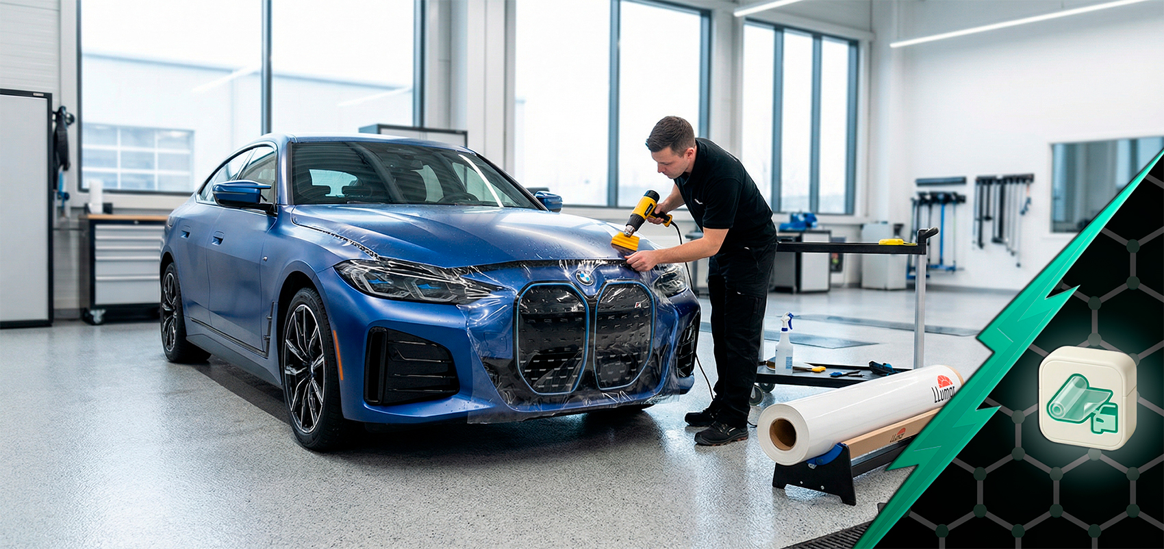 Оклейка антигравийной пленкой BMW